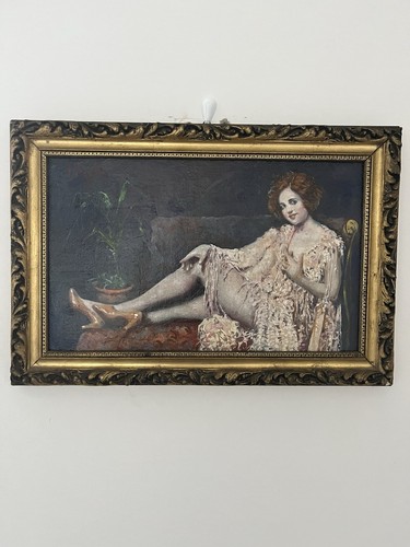 Quadro antico olio - olio, cartone